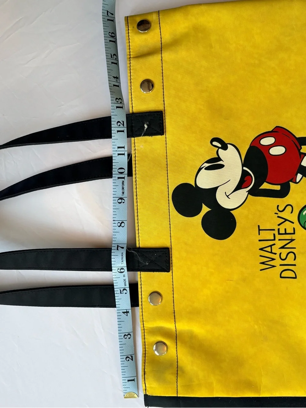 Walt Disney Mickey Mouse Yellow Tote with Matching Pouch